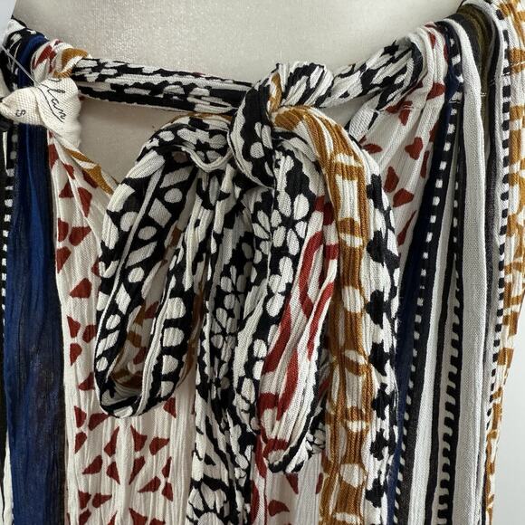 Elan New Western Tiered Maxi Dress Small Halter Tie Neck Bohemian Southwestern - Picture 9 of 15